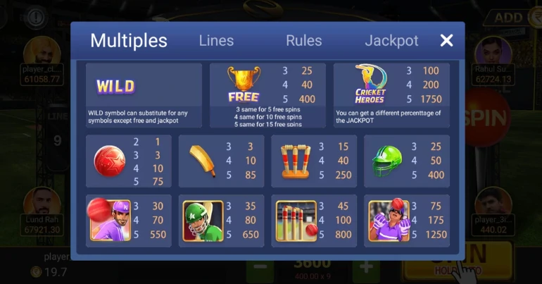 Rules of Playing Cricket Heroes On Teen Patti Master