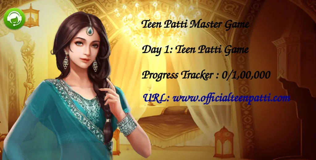 day 1 of promoting Teen Patti Master App till 1,00,000 users download